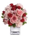 Composizione rose e alstromeria